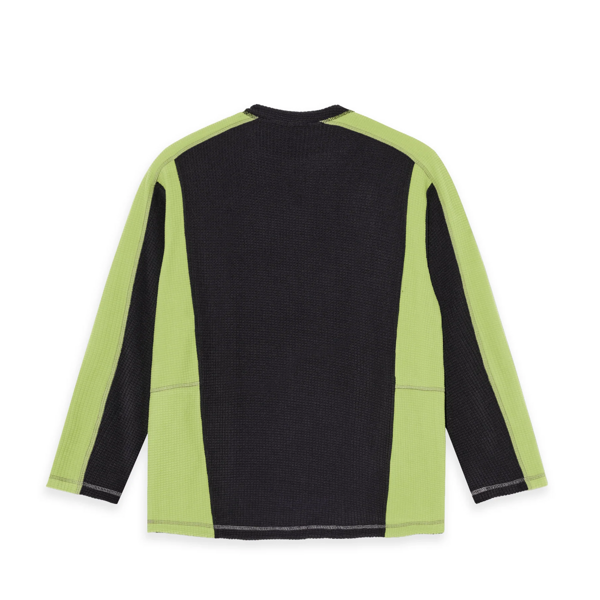 Polar - Grid Fleece Sweater - Black/Chartreuse