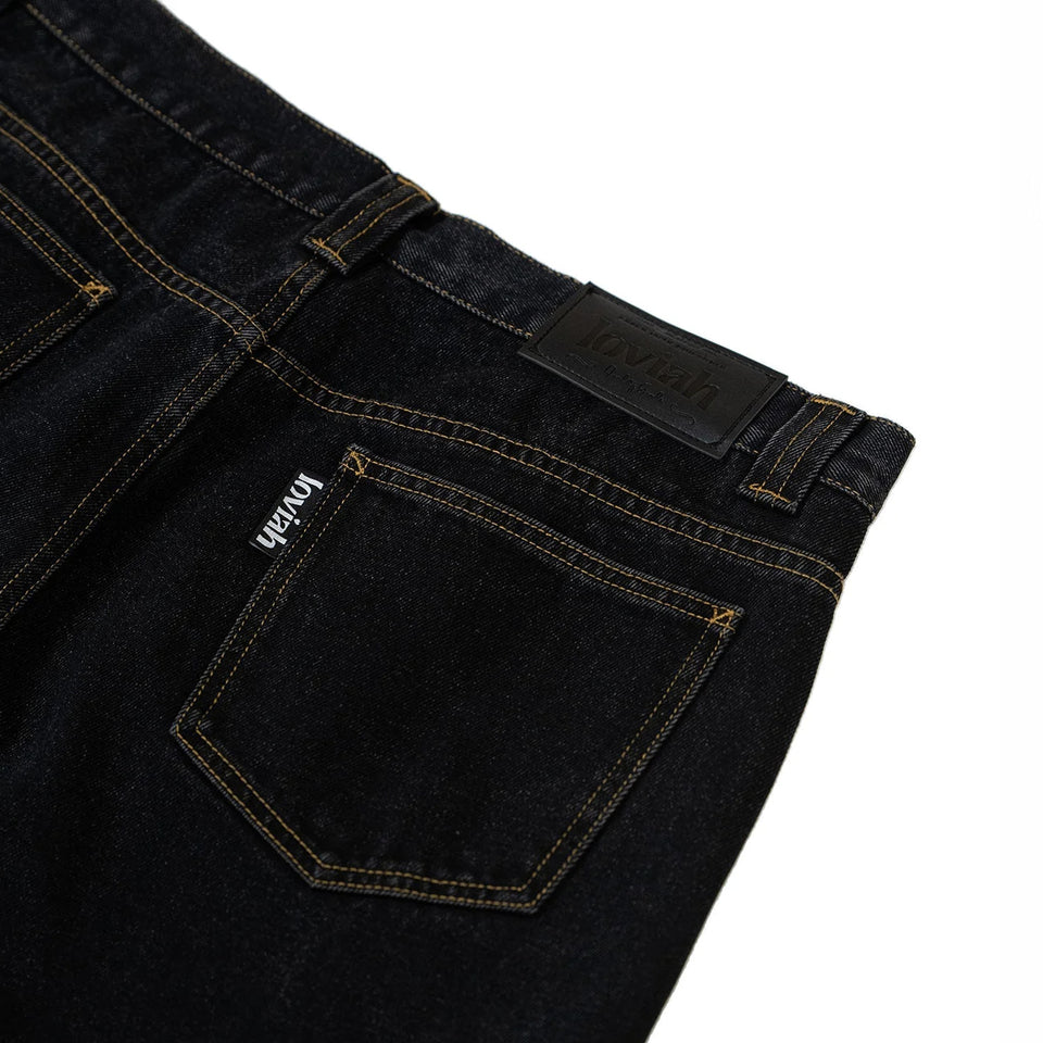 Loviah - 5 Pocket Denim Pants - Black