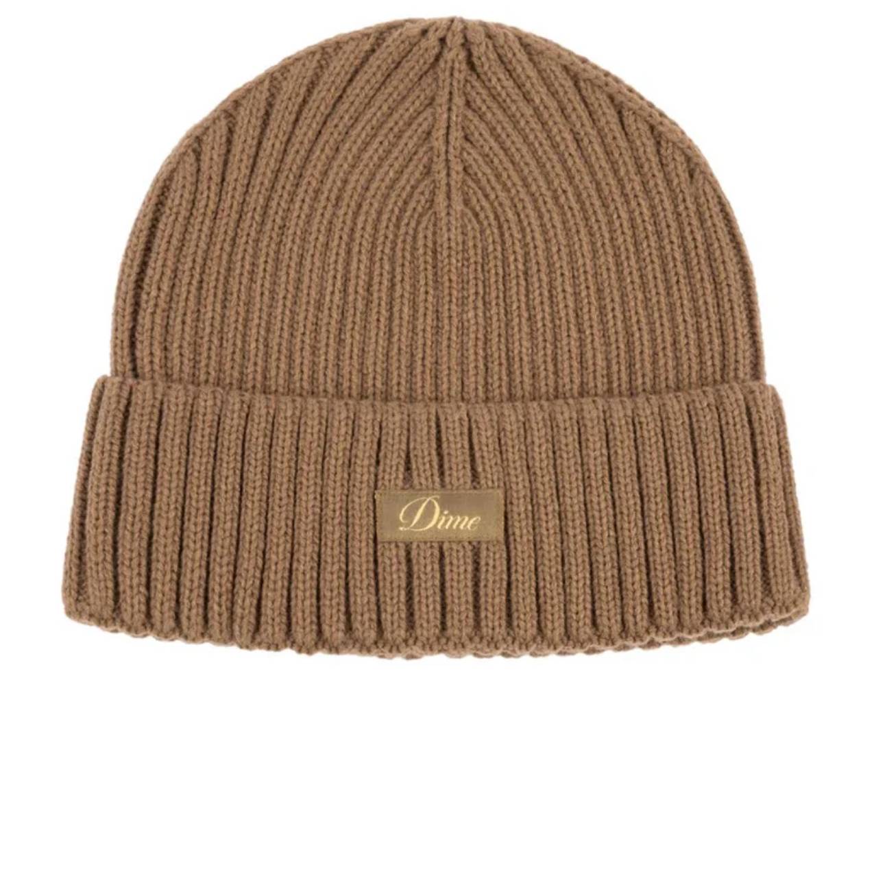 Dime - Cursive Big Rib Beanie - Khaki