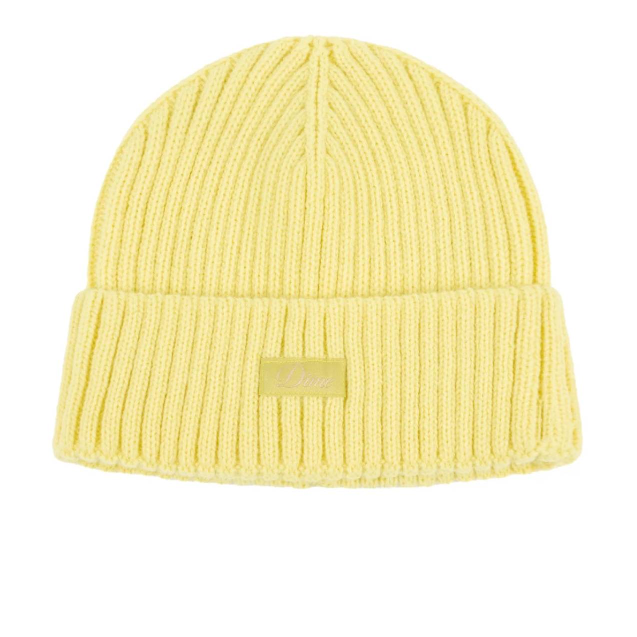 Dime - Cursive Big Rib Beanie - Yellow