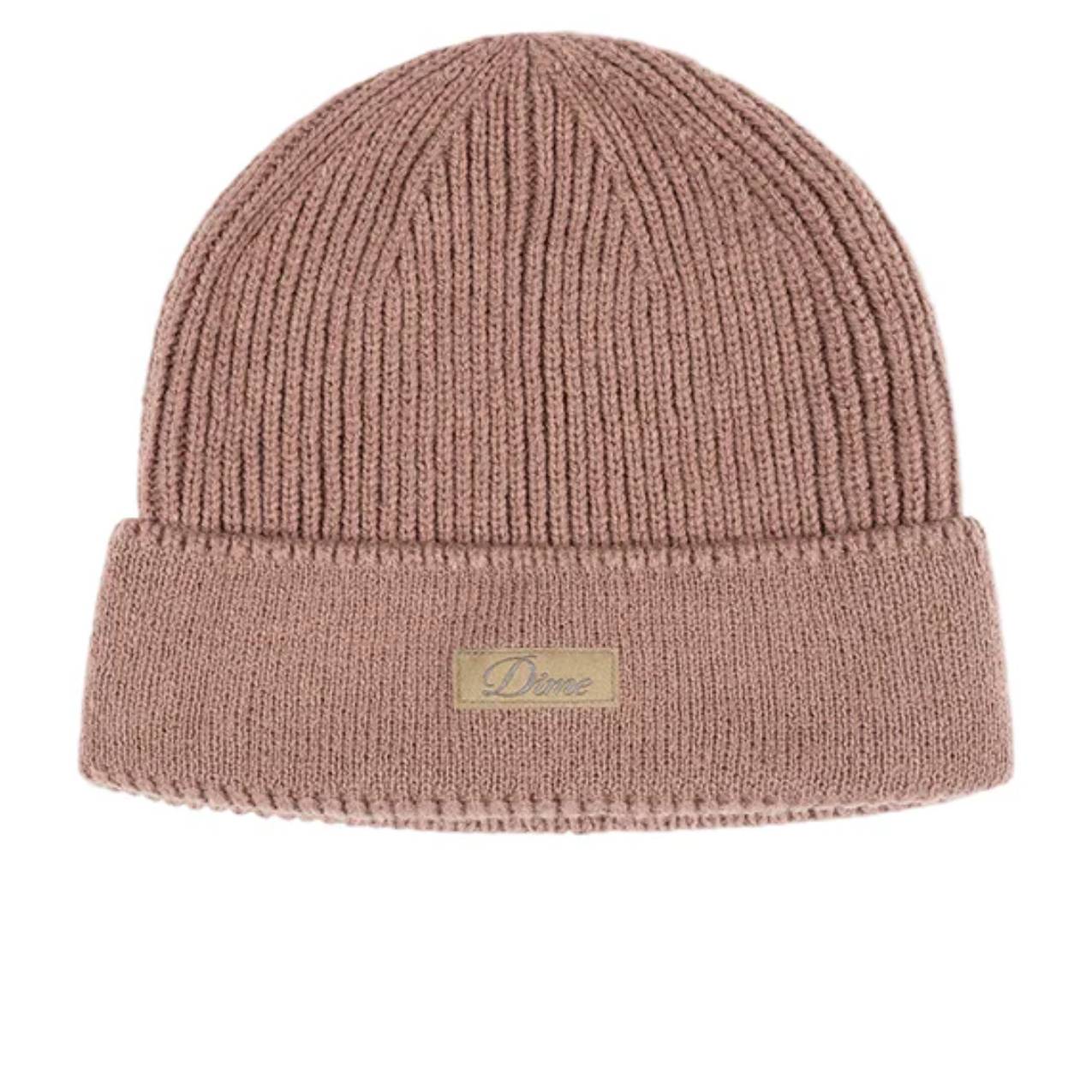Dime - Cursive mini Rib Beanie - Camel