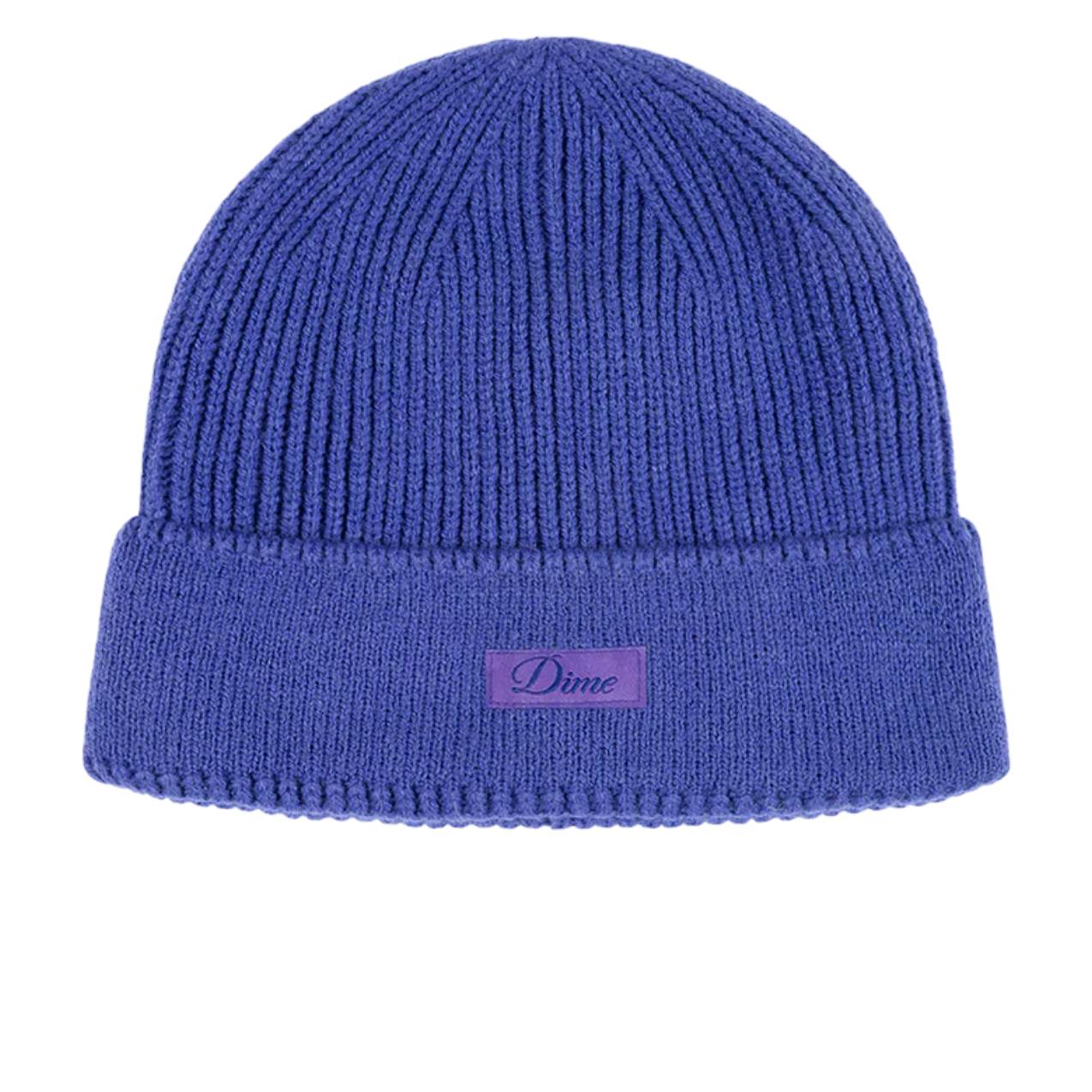 Dime - Cursive Mini Rib Beanie - Purple