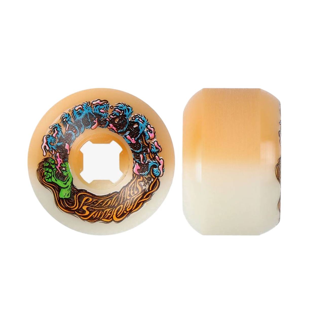 Santa Cruz - hairballs 50-50 White / Orange - 56mm, 95A Slime