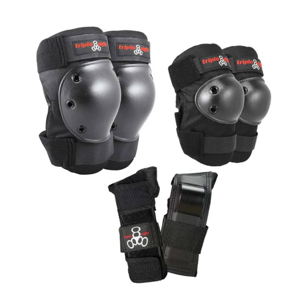 Triple 8 - Eight Ball 3 Pack Pad Set - Black