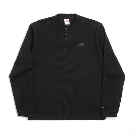 NB Numeric - Waffle Knit Henley - Black