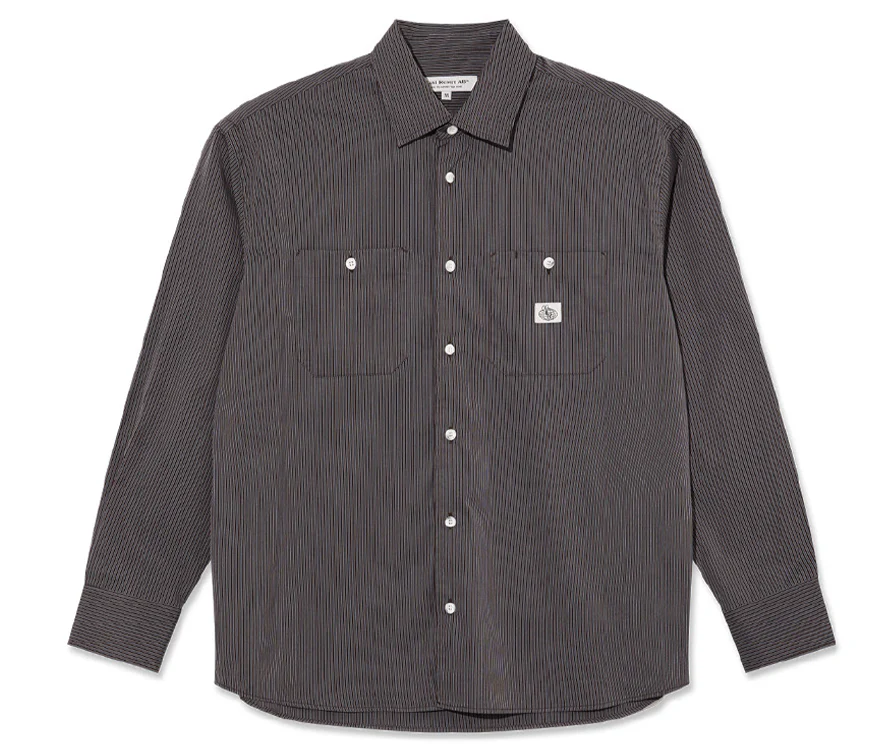 Last Resort- SM001 Poplin- Navy Stripe