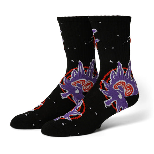 Huf - Green Buddy Hypnosis Socks - Black