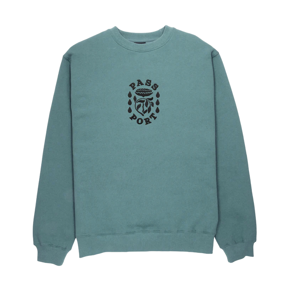 Pass~Port - Fountain Embroidery Sweater - Washed Teal