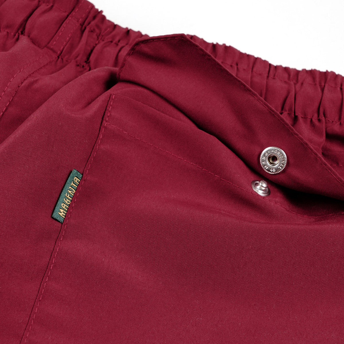 Magenta - Plant Swim Shorts - Burgundy