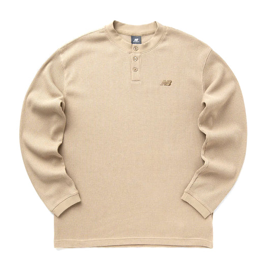 NB Numeric - Waffle Knit Henley - Cream