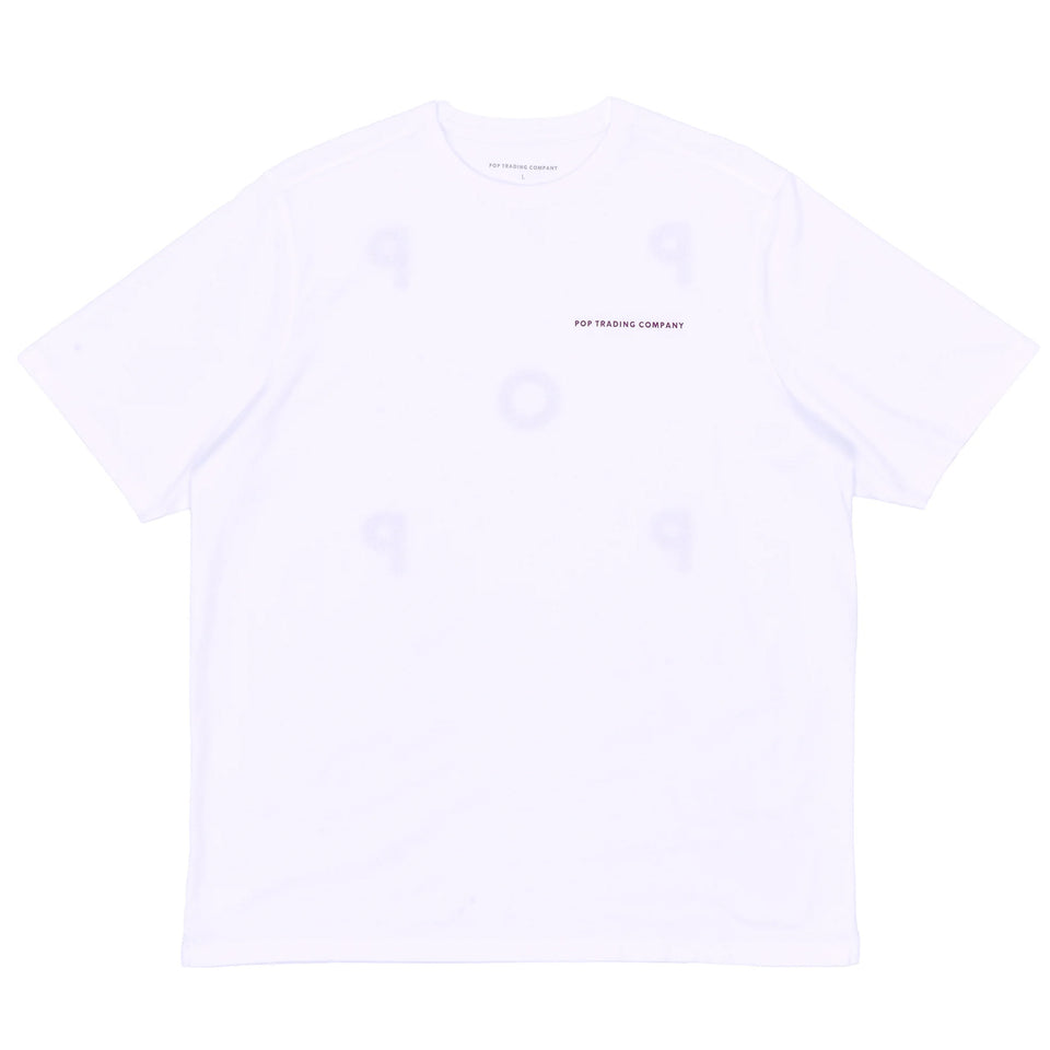 Pop Trading Company - Pop Logo Shirt - White/Raspberry