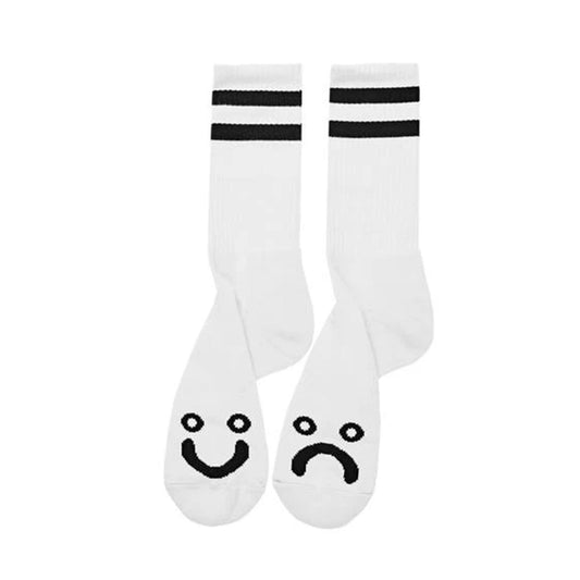 Polar - Happy Sad Socks - White