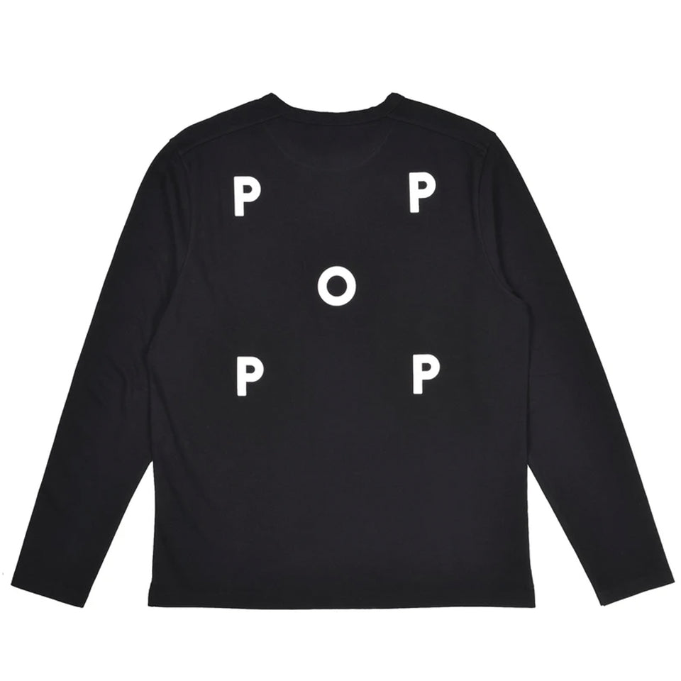 Pop Trading Company - Logo Long Sleeve - Black/White