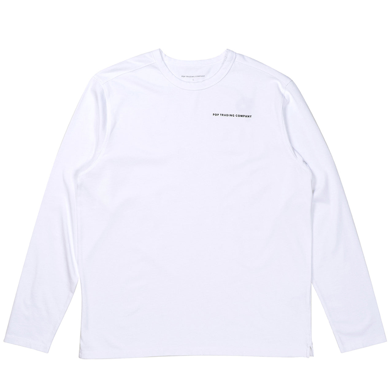 Pop Trading Company - Long Sleeve Logo - White/Black