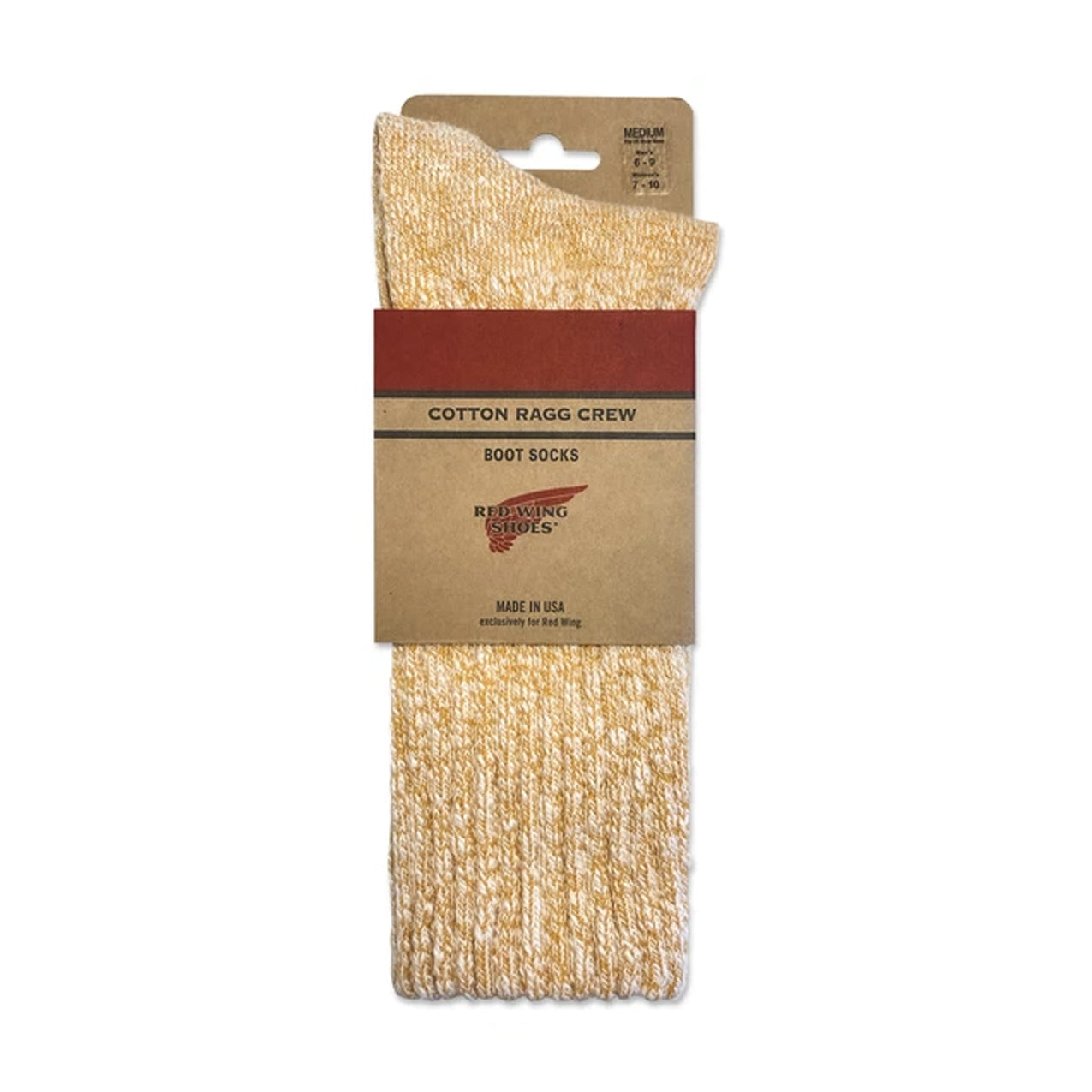 Red Wing - Cotton Ragg Crew Socks - Ochre