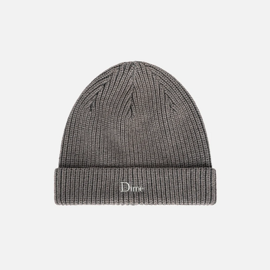 Dime  - Cursive Rib Beanie - Grey