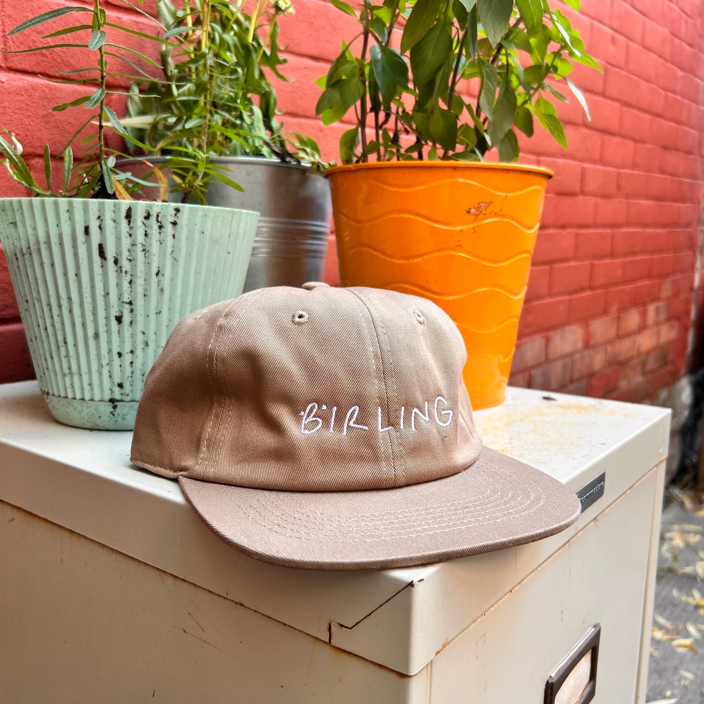 Birling - First T Unstructured Six Panel Snapback - Khaki