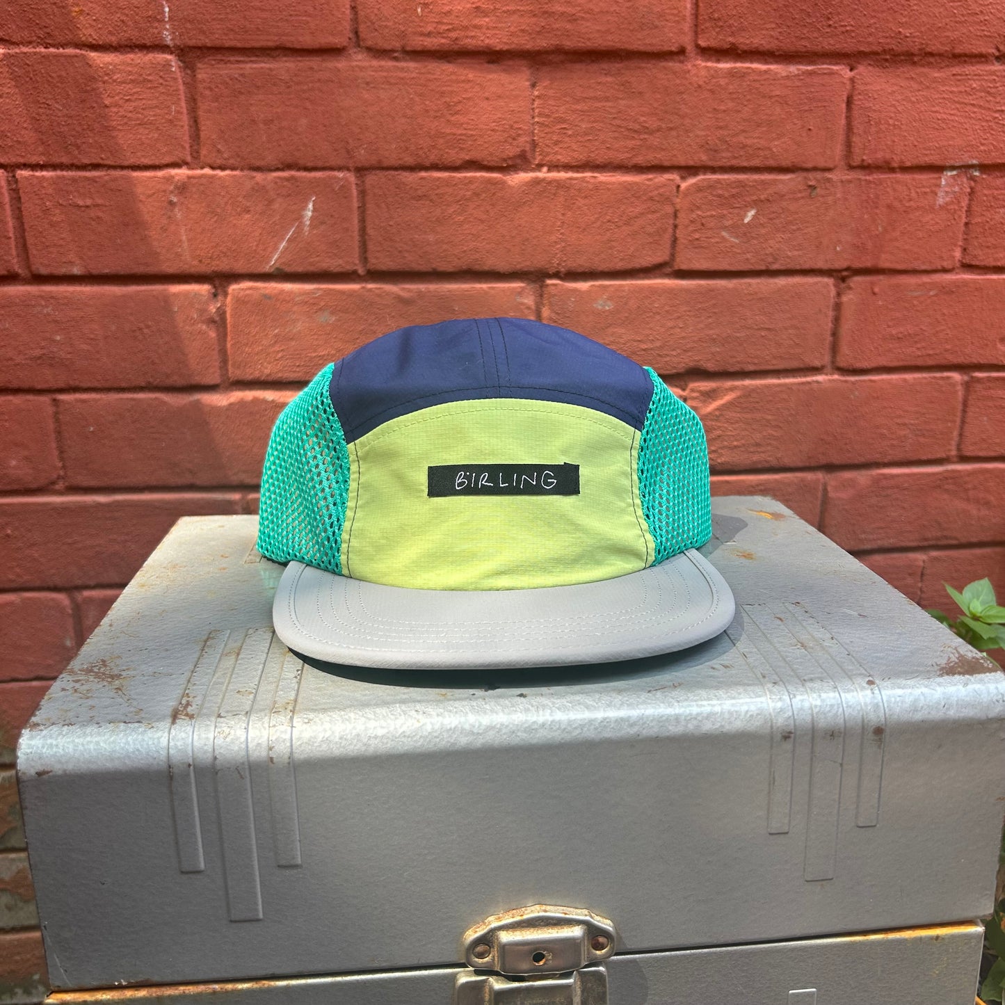 First T - 5 Panel Camper Hat - Yellow/Blue