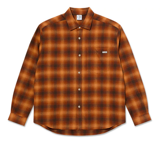 Polar -Mitchell LS Shirt - Shadow Check - Caramel