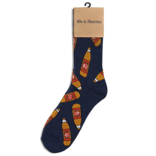 40s & Shorties -Bottle Socks - Navy