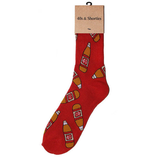 40s & Shorties -Bottle Socks - Red