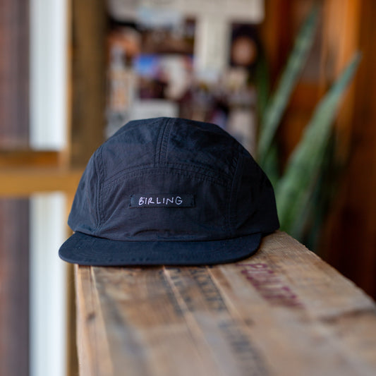 First T - 5 Panel Camper Hat - Black