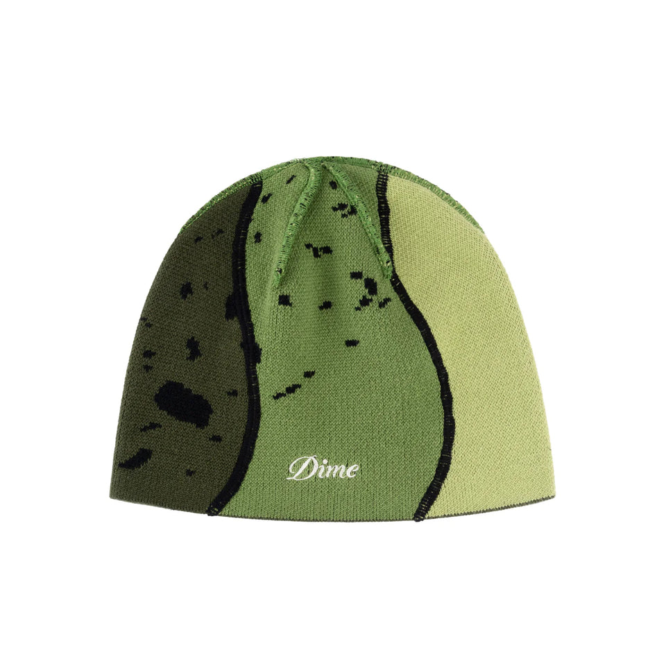 Dime  - Reverse Stich Skully Beenie - Green