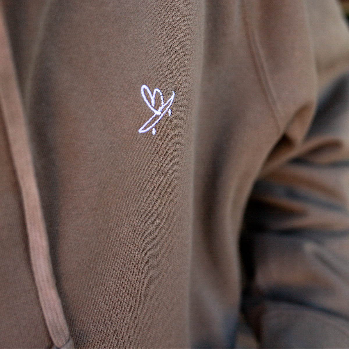 Beart – Recycled Cotton Hoodie (Made in Canada) – Cinder / White