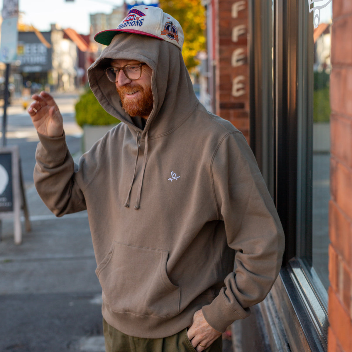 Beart – Recycled Cotton Hoodie (Made in Canada) – Cinder / White