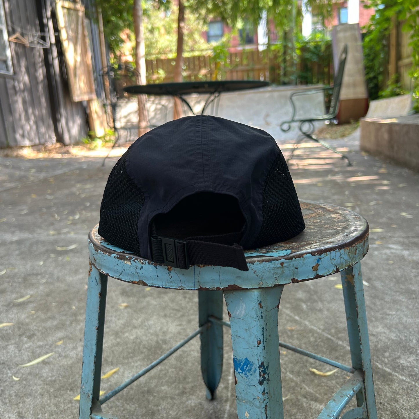 First T - 5 Panel Camper Hat - Black Mesh