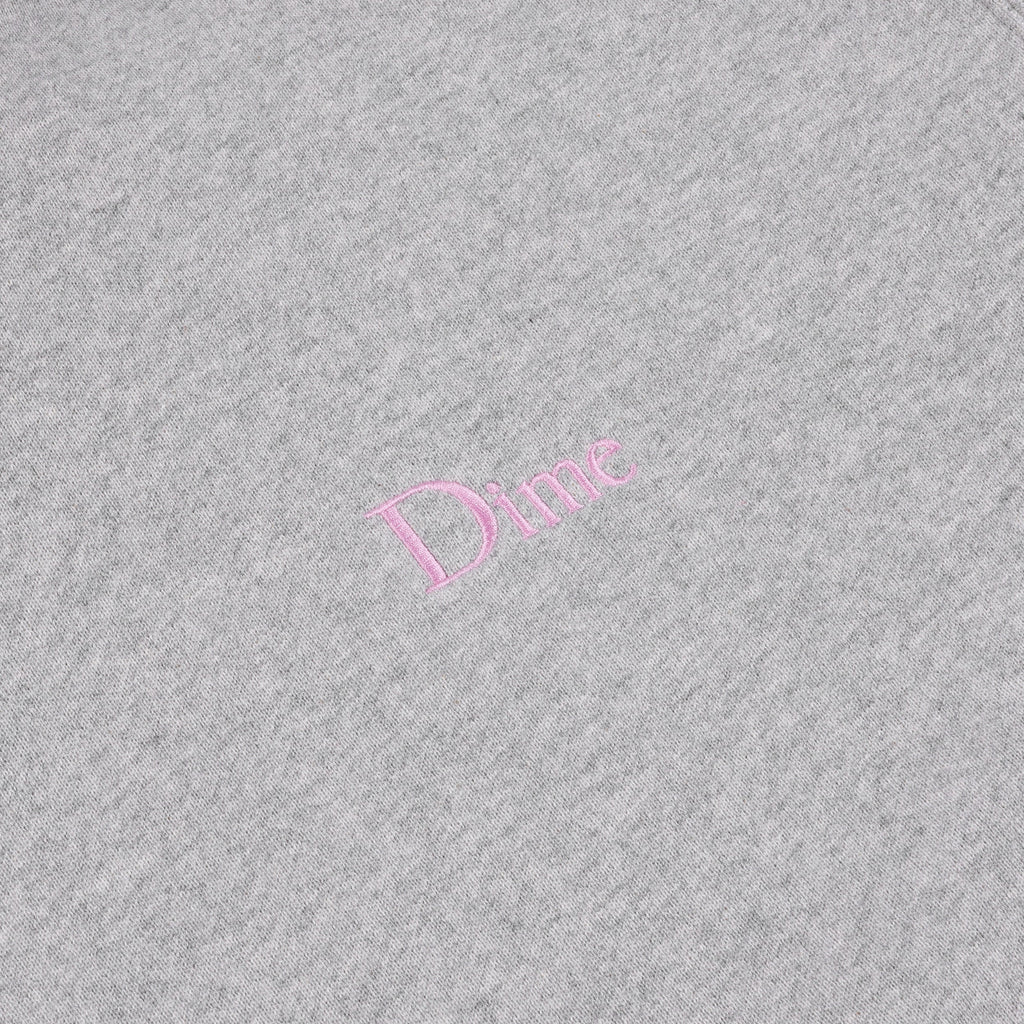 Dime - Classic Small Logo Hoodie - Heather Grey