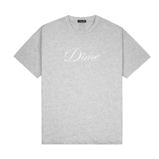Dime -  Cursive T - Heather Grey