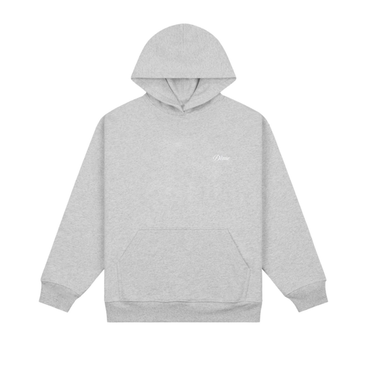Dime - Cursive Small Logo Hoodie - Heather Grey