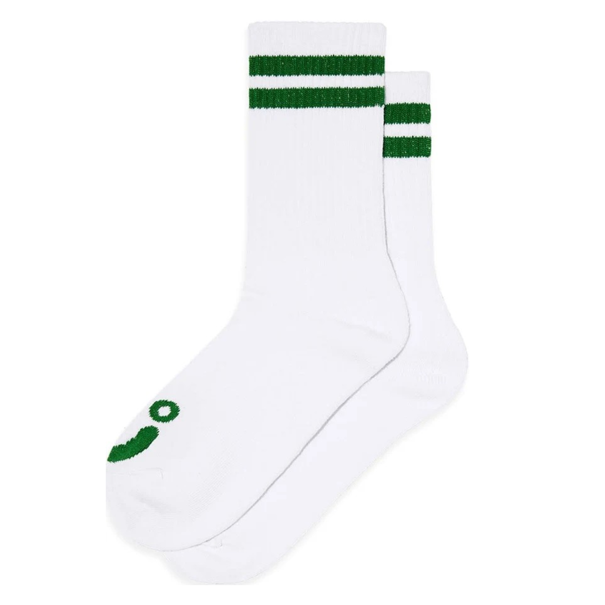 Polar - Happy Sad Rib Socks - White/Green