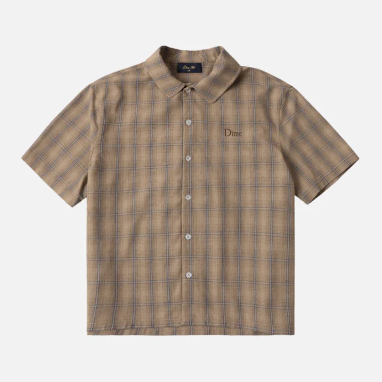 Dime -  Plaid Button Up - Brown