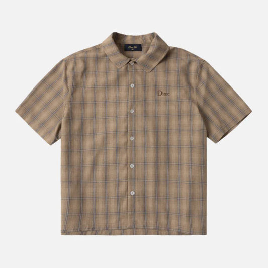 Dime -  Plaid Button Up - Brown