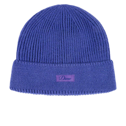 Dime  - Cursive Mini Rib Beanie - Purple