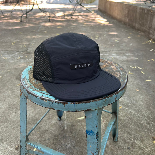 First T - 5 Panel Camper Hat - Black Mesh