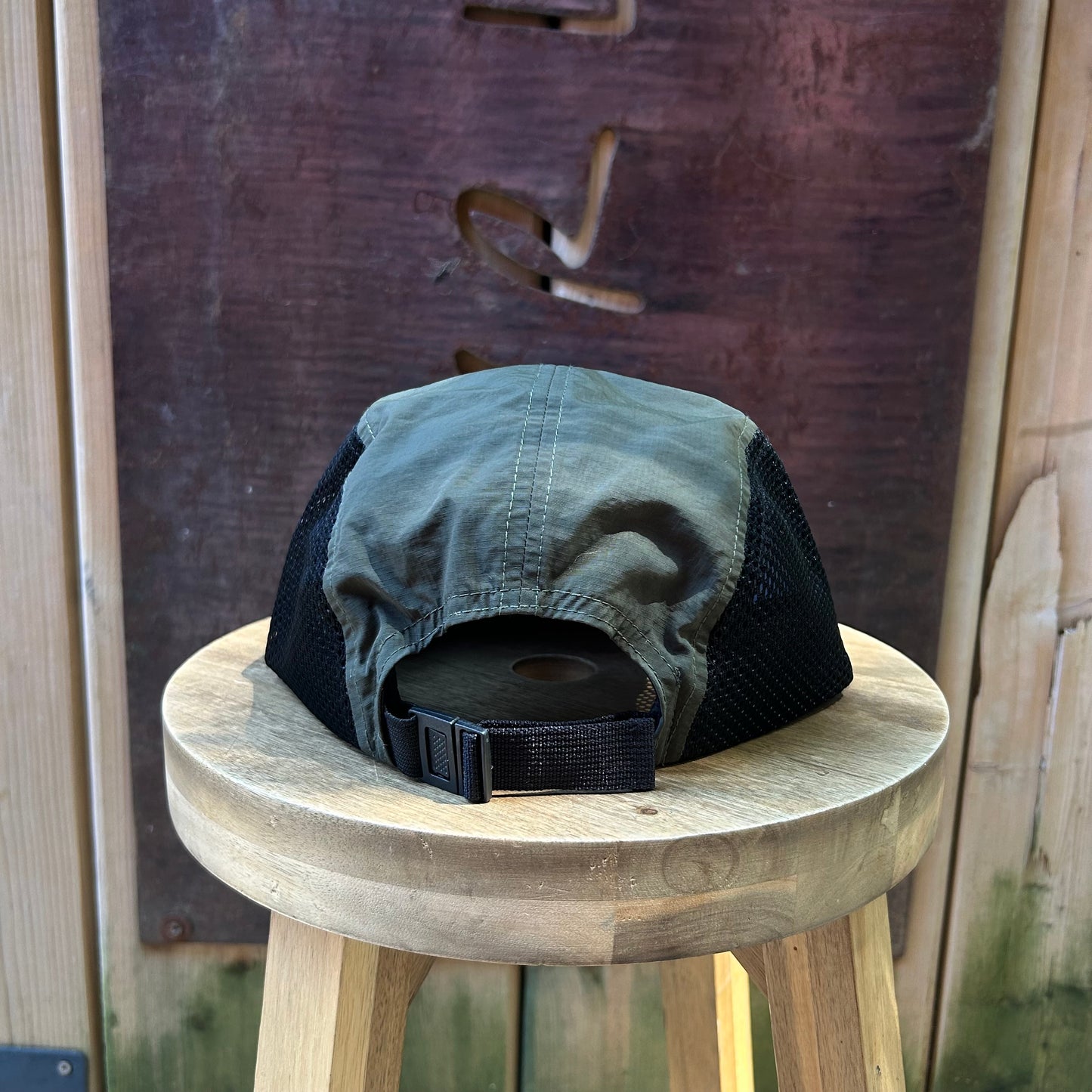 First T - 5 Panel Camper Hat - Green Mesh