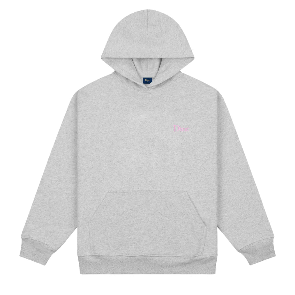 Dime - Classic Small Logo Hoodie - Heather Grey