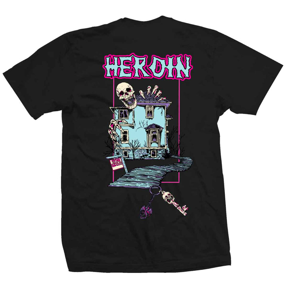 Heroin Skateboards - Die Tonight T shirt - Black