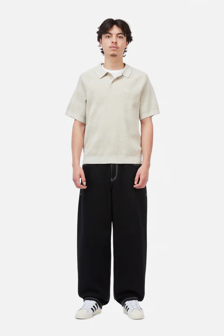 Dime - Cable Knit Polo - Oatmeal