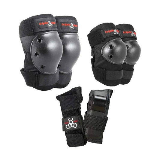Triple 8 - Eight Ball 3 Pack Pad Set - Black