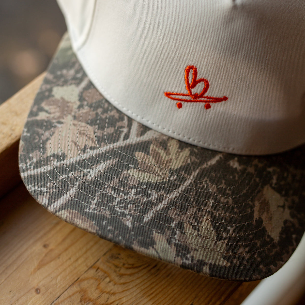 Beart - Six Panel Hat - Real Tree / White / Hunter Orange