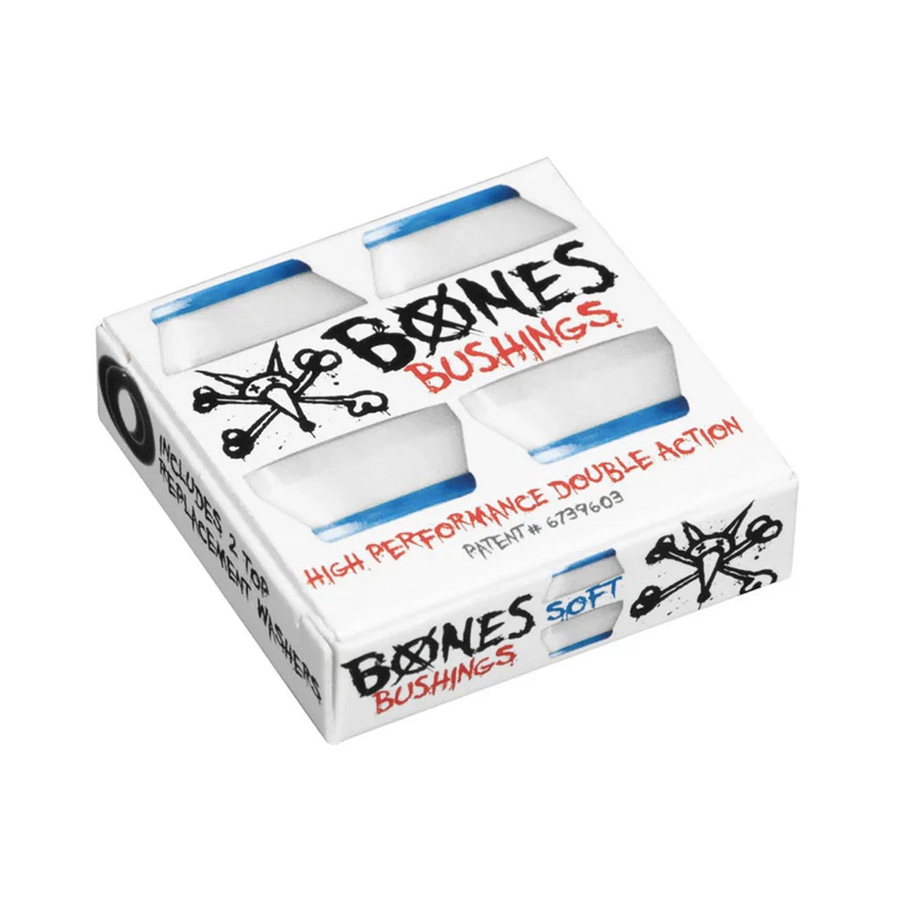 Bones - Soft Bushings - White/Blue