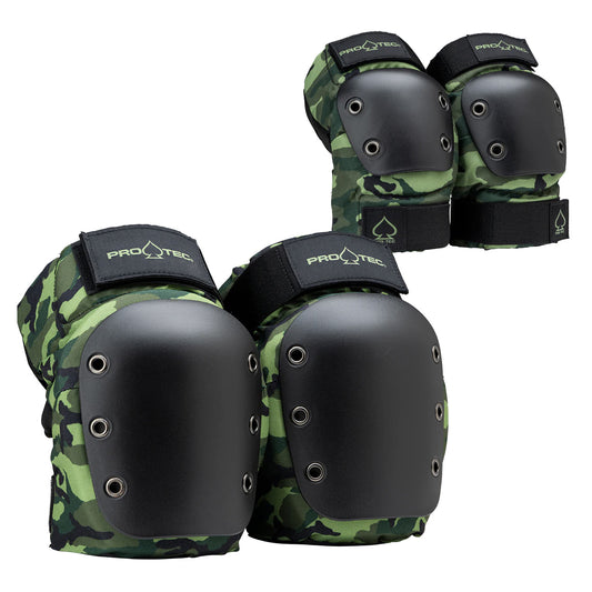 Pro Tec - Street Knee/Elbow Open Back Youth 3 Pad Set - Camo