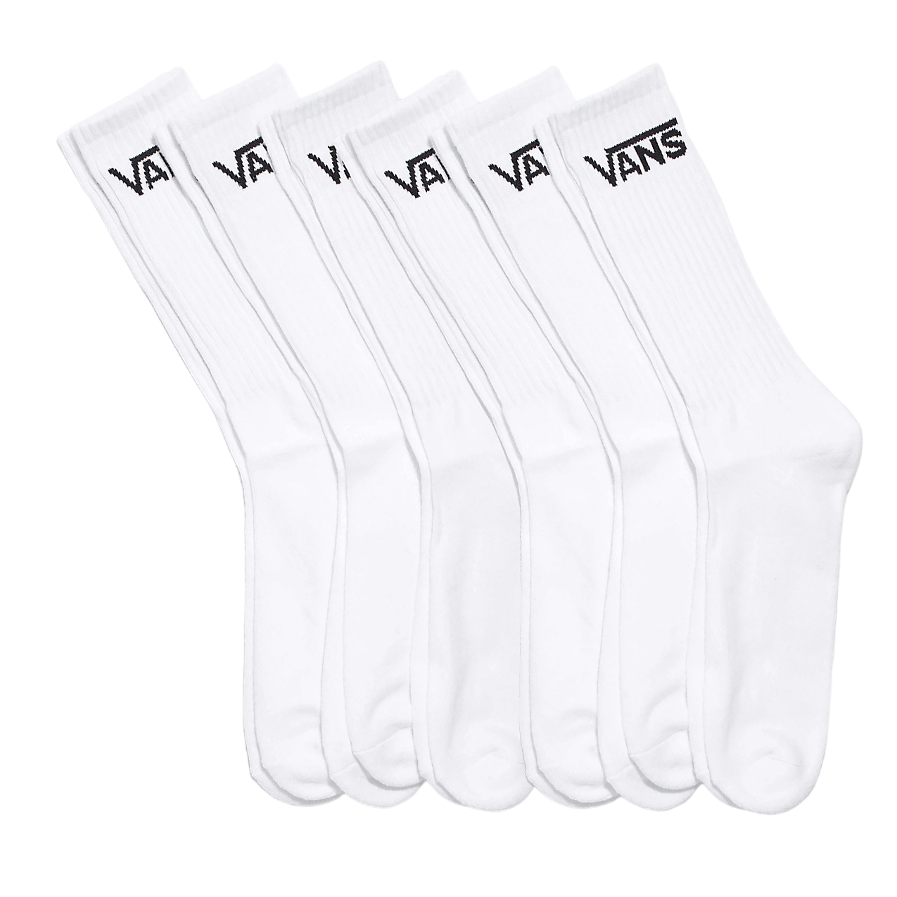 Vans - Classic 6 Pack Crew Sock - White