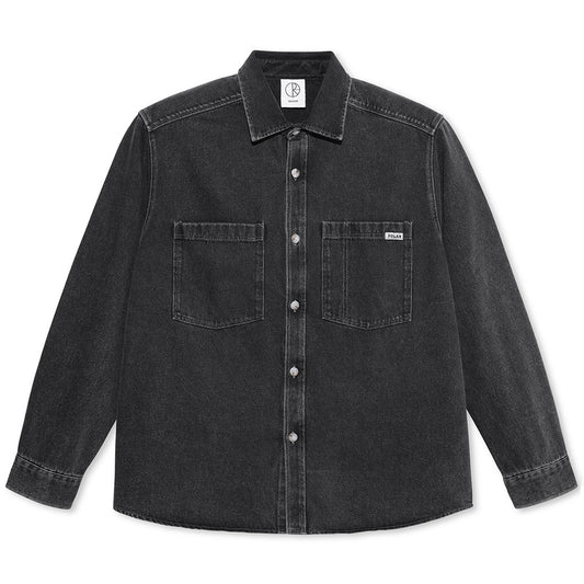 Polar - Mike Long Sleeve Denim Shirt - Silver/Black