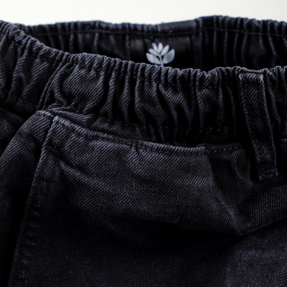 Magenta - Loose Pants - Black Denim