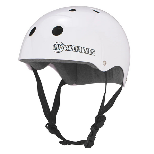187 - Pro Skate Helmet with sweatsaver - White